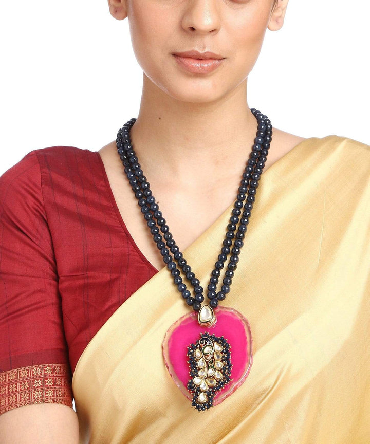 Minaki Contemporary Jade and Onyx Necklace