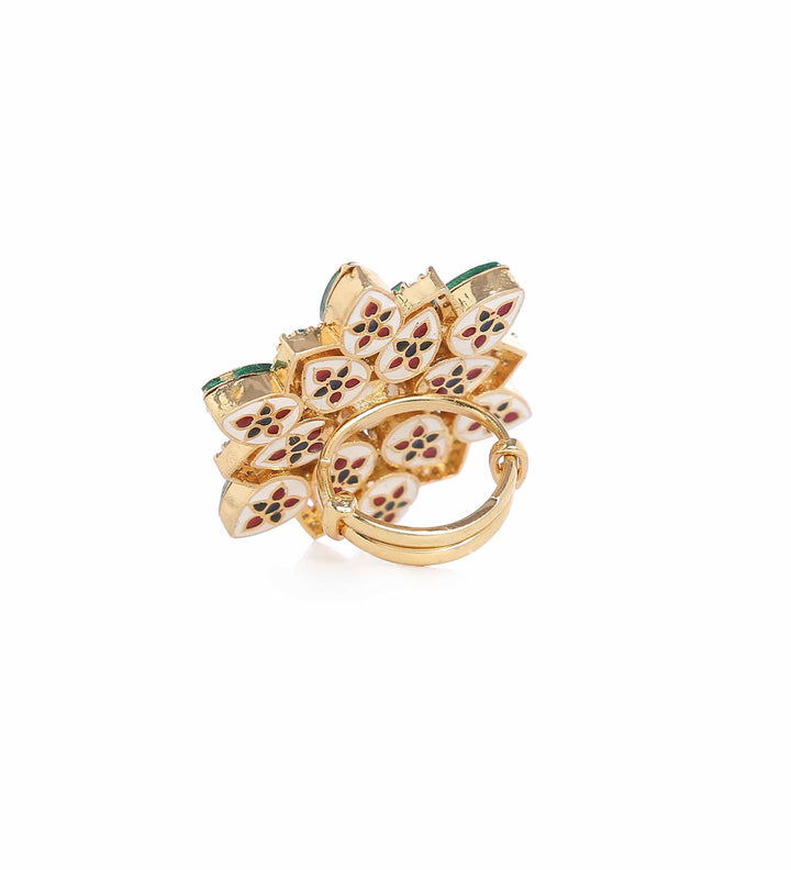 MINAKI Rings DAFFODIL KUNDAN RING