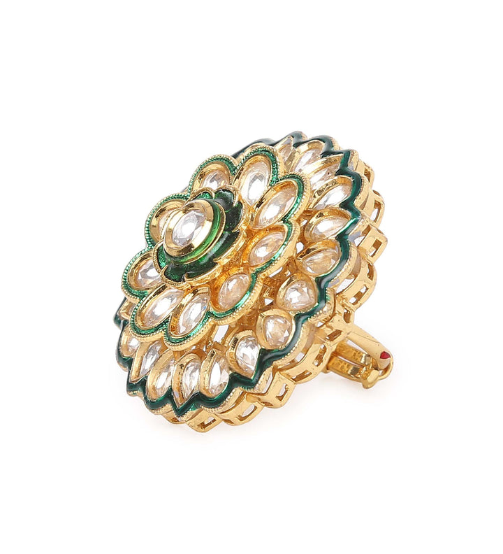 MINAKI Rings DAHLIA KUNDAN RING