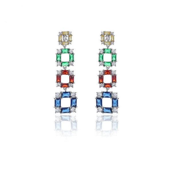 Minaki Multi Color Cocktail Earrings