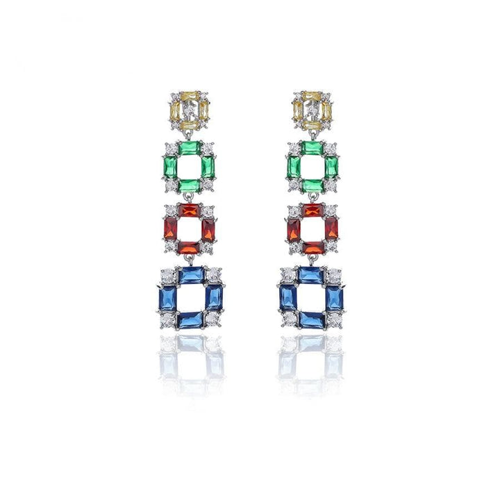 Minaki Multi Color Cocktail Earrings