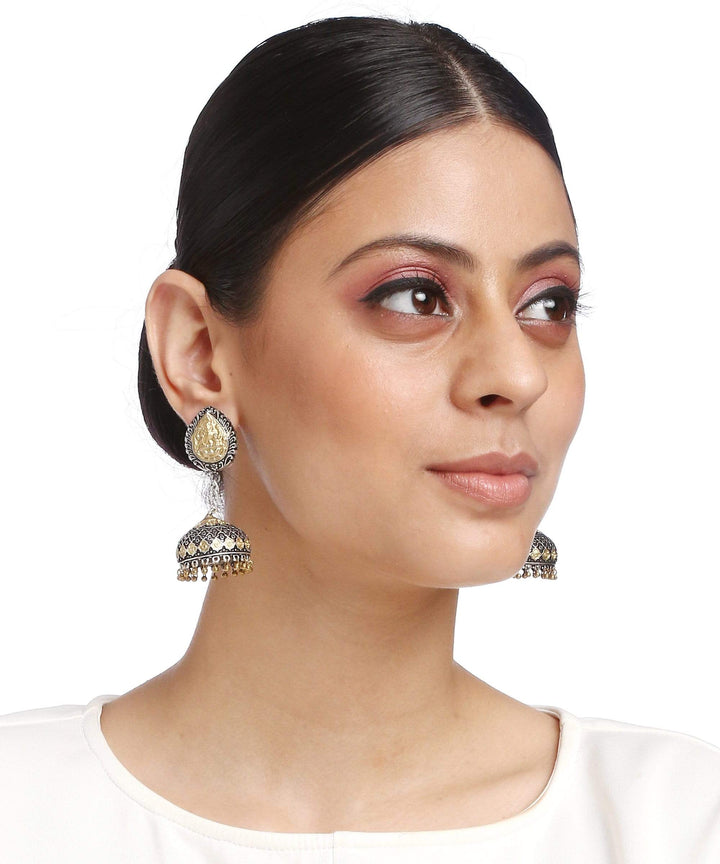 Minaki German Silver Jhumkas