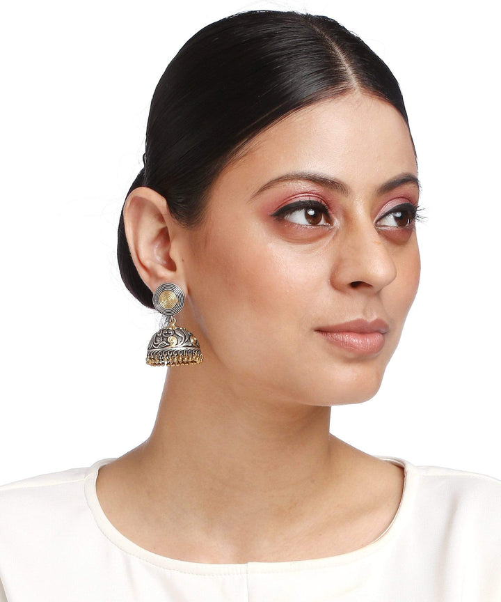 Minaki German Silver Jhumkas