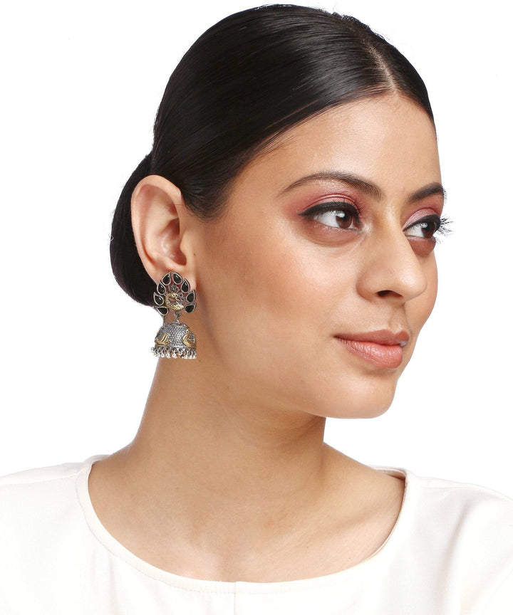 MINAKI Earrings GERMAN SILVER JHUMKAS