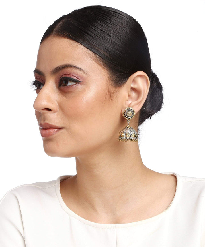 Minaki German Silver Jhumkas