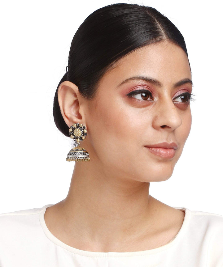 Minaki German Silver Jhumkas