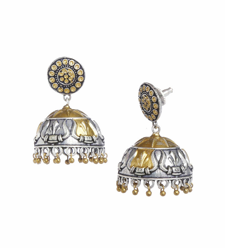 Minaki German Silver Jhumkas