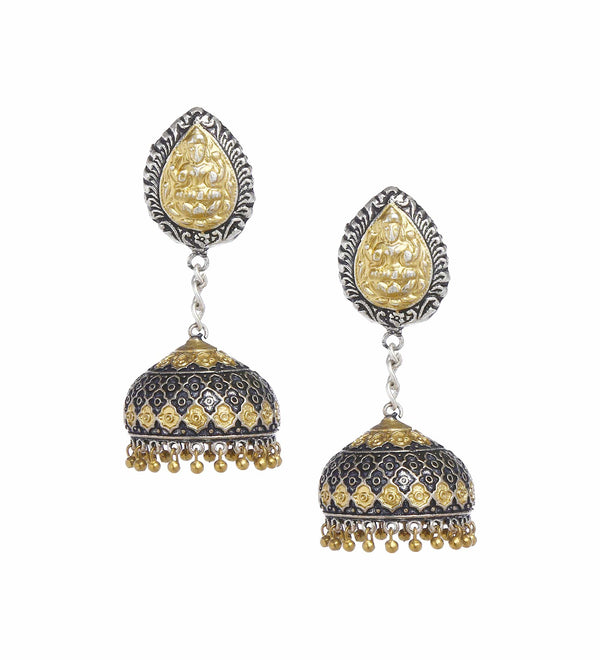 Minaki German Silver Jhumkas