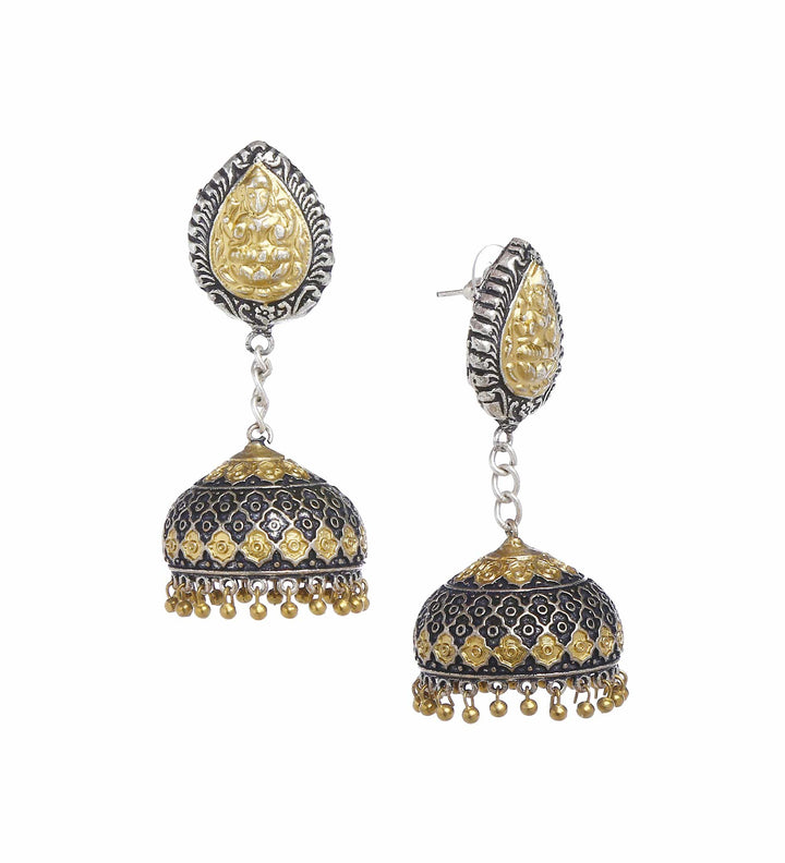 Minaki German Silver Jhumkas