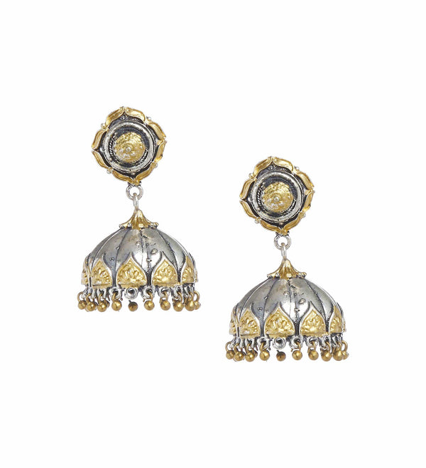 Minaki German Silver Jhumkas