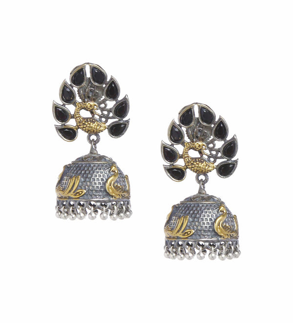 MINAKI Earrings GERMAN SILVER JHUMKAS