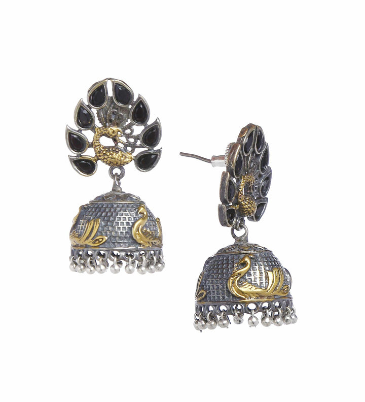 MINAKI Earrings GERMAN SILVER JHUMKAS
