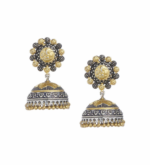 Minaki German Silver Jhumkas