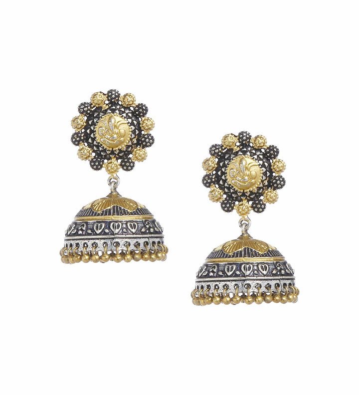 Minaki German Silver Jhumkas