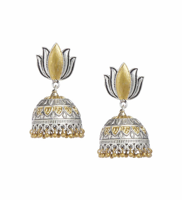 Minaki German Silver Jhumkas