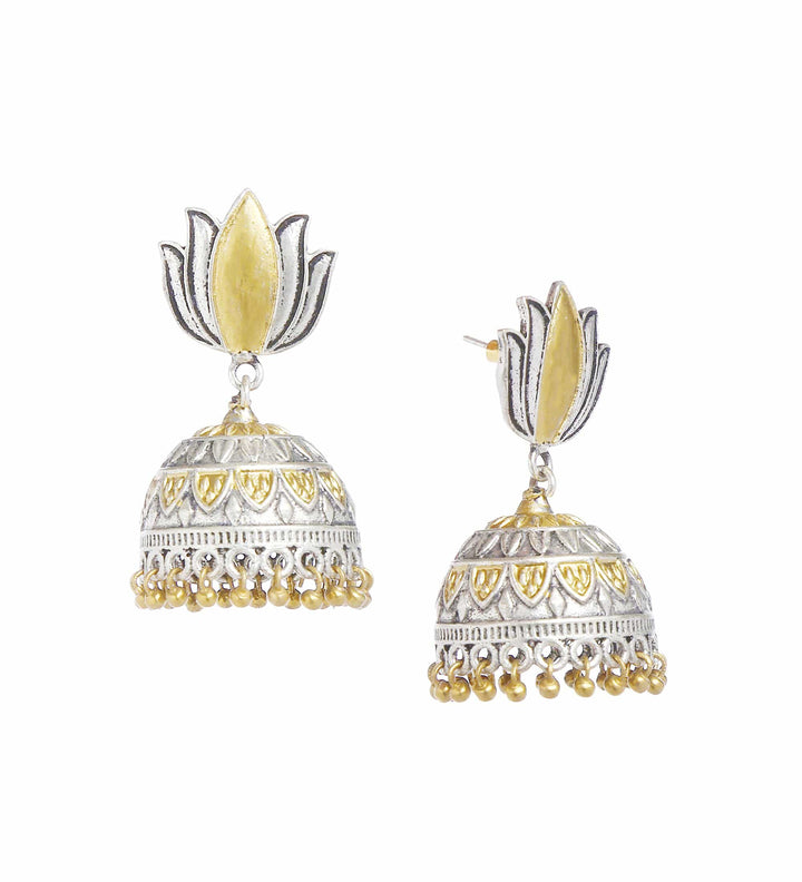 Minaki German Silver Jhumkas