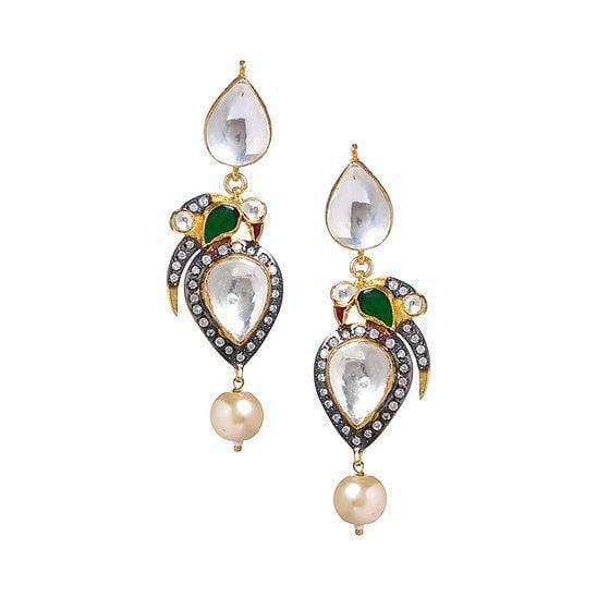 Minaki Antique Kundan Drop Set