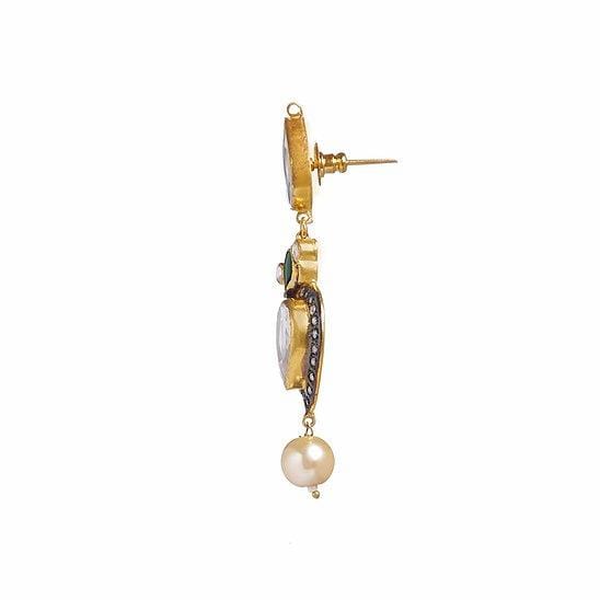 Minaki Antique Kundan Drop Set