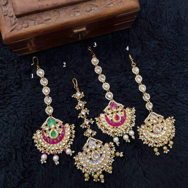 MINAKI Maang Teeka 1 / 2 / 3 HALF MOON TEEKA - PICK YOUR STYLE