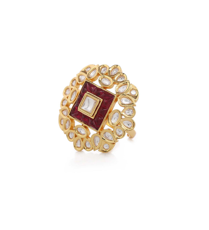 MINAKI Rings HIBISCUS KUNDAN RING