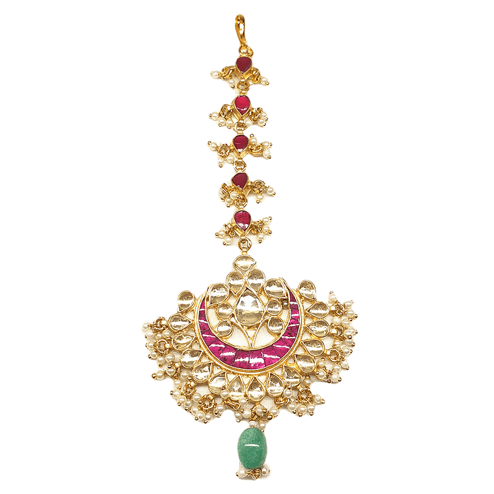 MINAKI Maang Teeka KUNDAN CHAND MAANG TEEKA