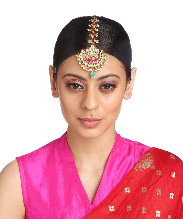 MINAKI Maang Teeka KUNDAN CHAND MAANG TEEKA