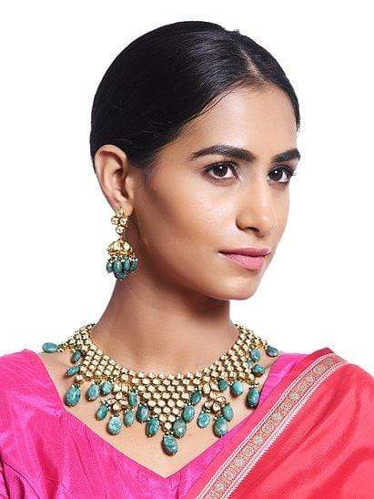 Minaki Geometric Kundan Choker Set
