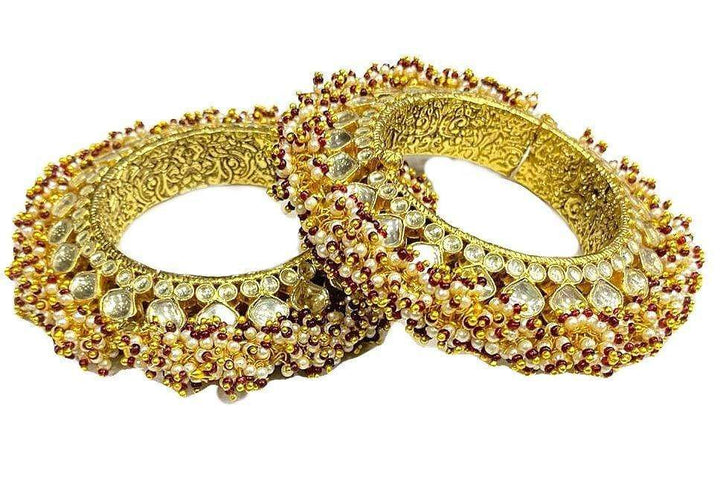 MINAKI Kadas KUNDAN KADA \ PACHELI  WITH PEARLS