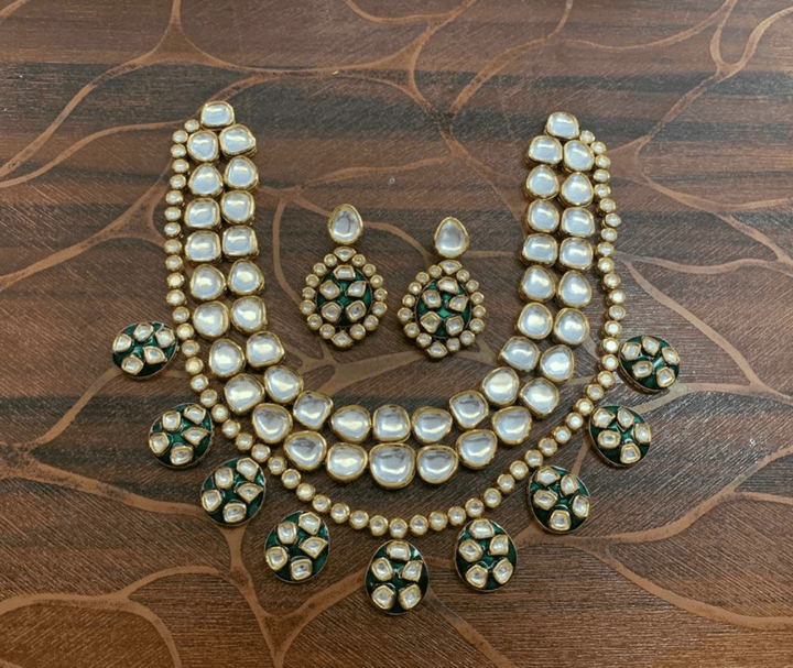Minaki Kundan Meena Bridal Set