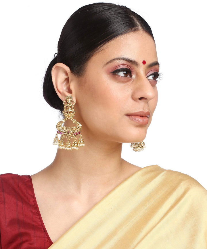 MINAKI Earrings Laxmi Chandbalis with jhumkis