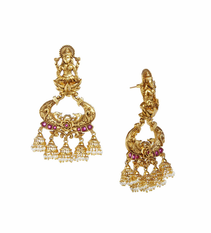 MINAKI Earrings Laxmi Chandbalis with jhumkis