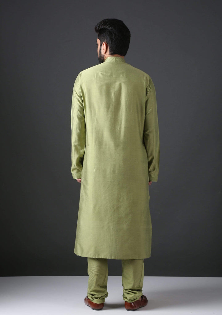 MINAKI Kurta MINT PIN TUCK SILK BLEND KURTA SET