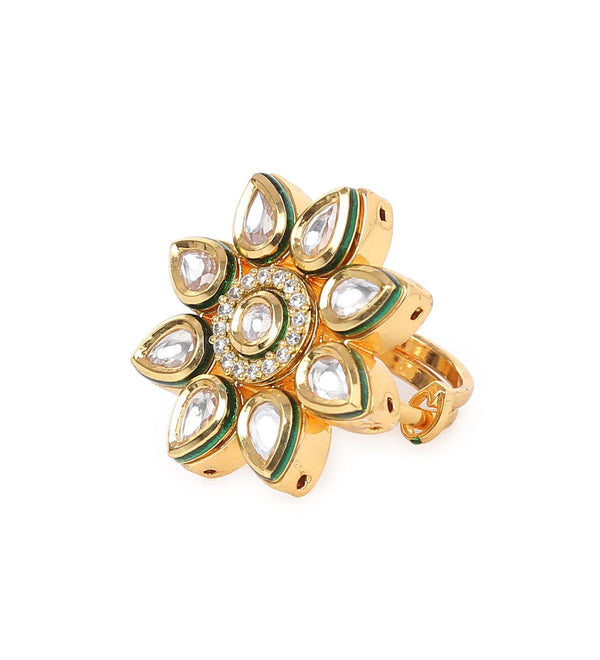 MINAKI Rings PETUNIA KUNDAN RING