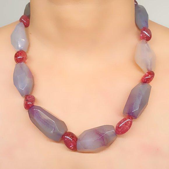 Minaki Agate and Quartz Necklace