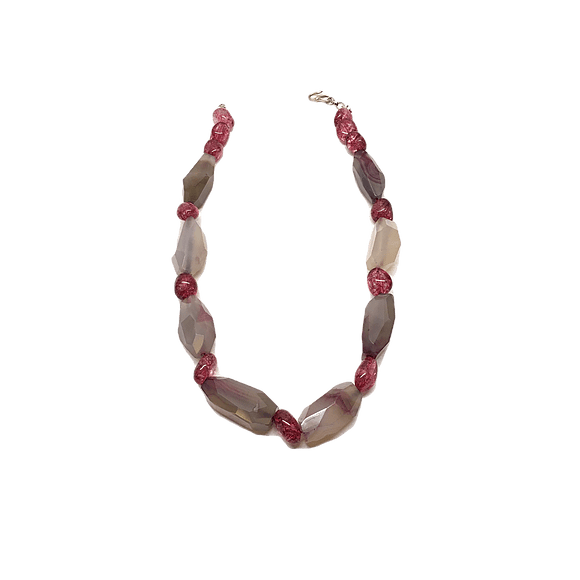 Minaki Agate and Quartz Necklace