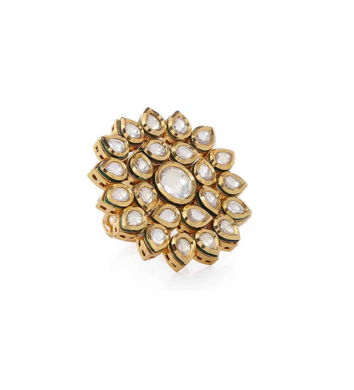 MINAKI Rings SUNFLOWER KUNDAN RING