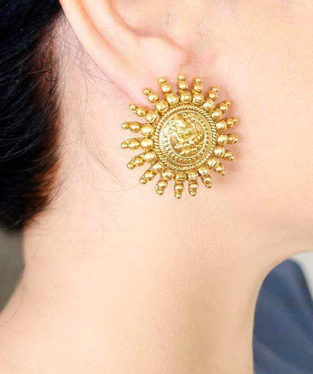MINAKI Earrings TEMPLE EARRINGS  - LAXMI STUDS