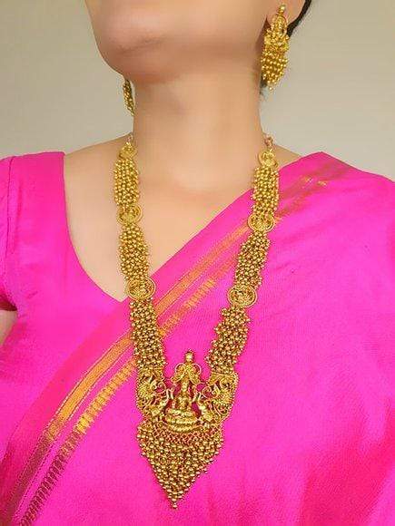 MINAKI Sets TEMPLE JEWELLERY SET  : KRISHNA TEMPLE SET (LONG)