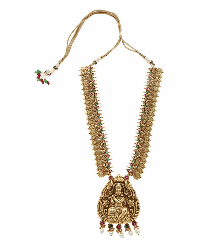 MINAKI TEMPLE JEWELLERY SET : LAXMI KANT /KRISHNA TEMPLE SET