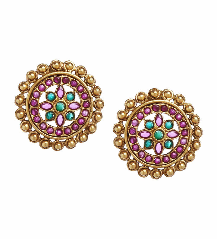 MINAKI TEMPLE JEWELLERY SET : LAXMI KANT /KRISHNA TEMPLE SET