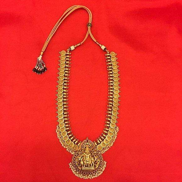 MINAKI Sets TEMPLE JEWELLERY SET  : LAXMI TEMPLE SET (LONG)