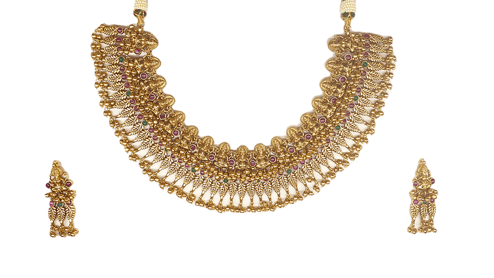 MINAKI Sets TEMPLE JEWELLERY SET : LAXMI TEMPLE SET