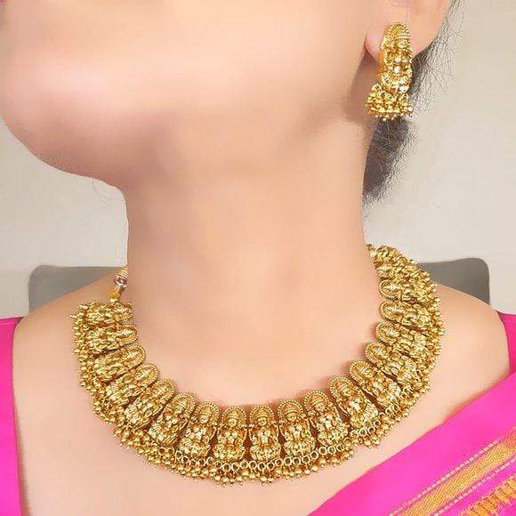 MINAKI Sets TEMPLE JEWELLERY SET : LAXMI TEMPLE SET