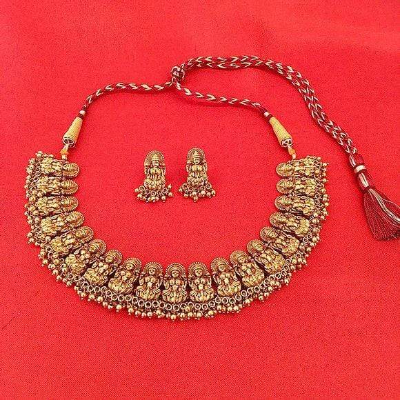 MINAKI Sets TEMPLE JEWELLERY SET : LAXMI TEMPLE SET