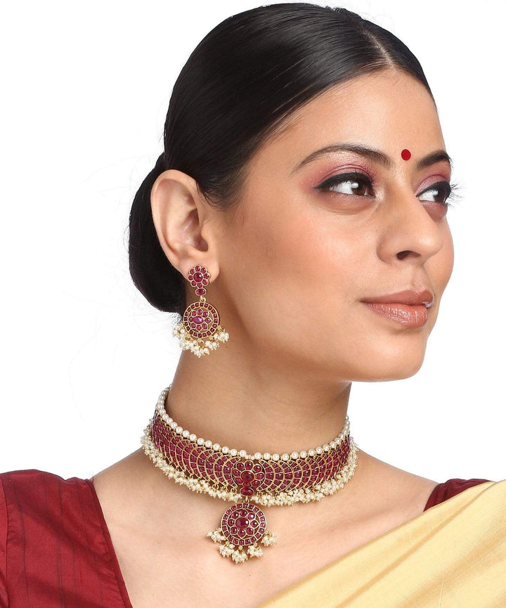 MINAKI TEMPLE JEWELLERY SET : RAGINI TEMPLE SET