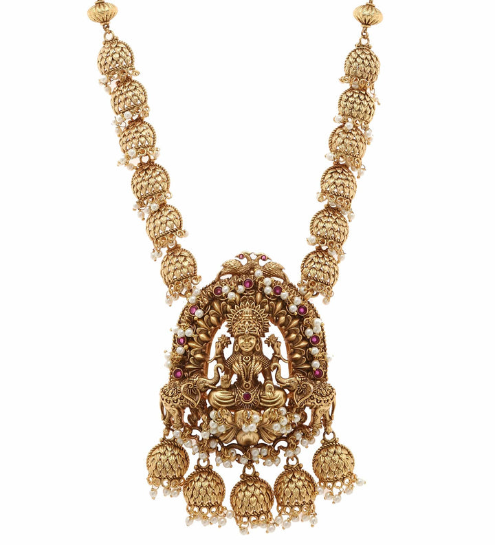 MINAKI TEMPLE JEWELLERY SET : SIDDTHALAXMI-TEMPLE SET