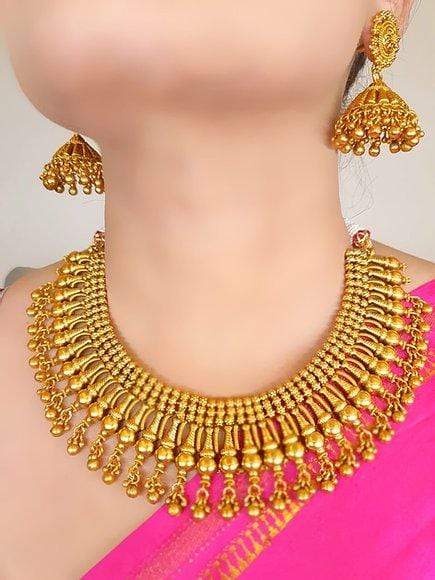 MINAKI Sets TEMPLE JEWELLERY SET : TEMPLE SET (CHOKER)