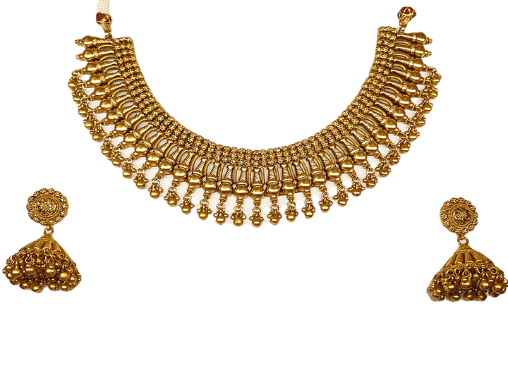 MINAKI Sets TEMPLE JEWELLERY SET : TEMPLE SET (CHOKER)