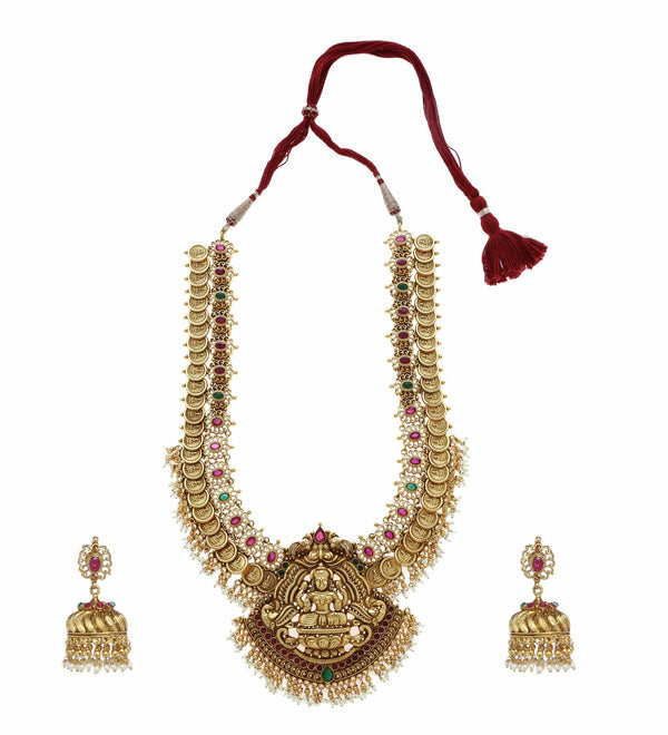 MINAKI TEMPLE JEWELLERY SET : VAIBHAV LAXMI SET
