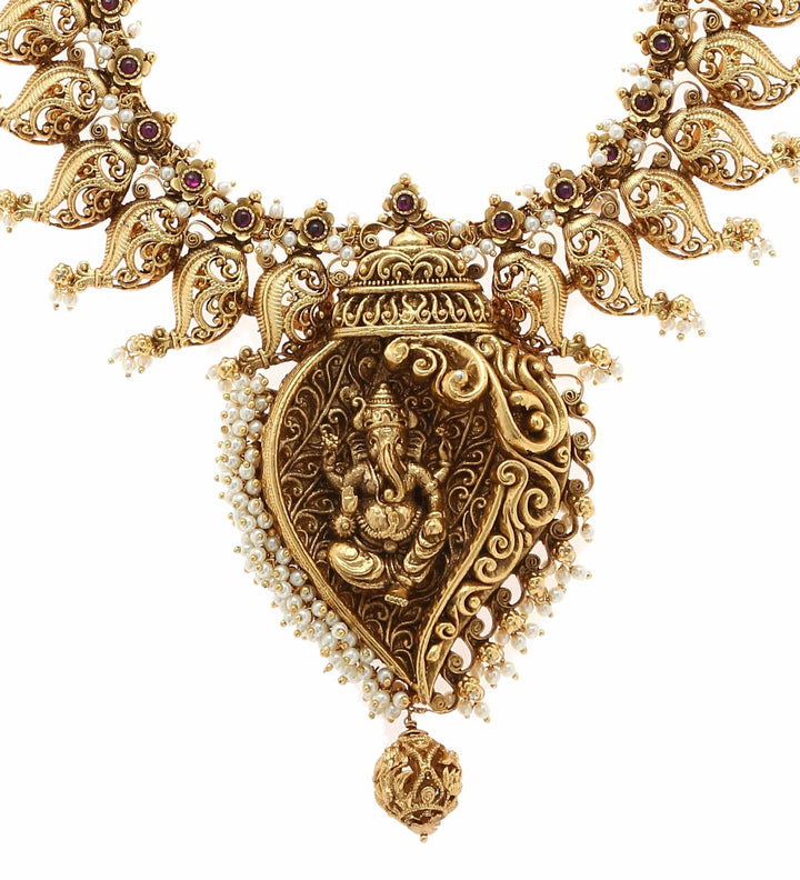 MINAKI TEMPLE JEWELLERY SET : VINAYAK-TEMPLE SET
